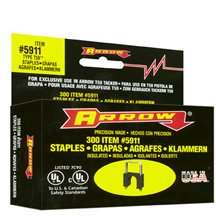 Arrow Clear Insulated Staple 1 4 x 5 16, 300 Bx, For T59 by 