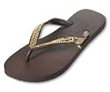 Limited Edition Havaianas Metal Mesh Flip Flops in Gold & Brown or Silver & Black, Womens