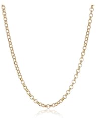 10K Gold 2mm Rolo Chain Necklace, 16"