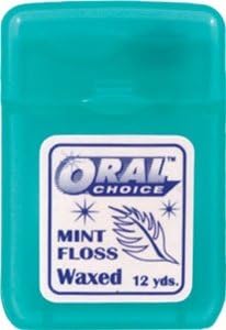 Waxed Mint Dental Floss, 12 Pcs