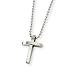 Men's Stainless Steel Brushed and Polished Cross Necklace