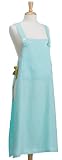 Domestique Linen Campagne Apron, Aruba Blue