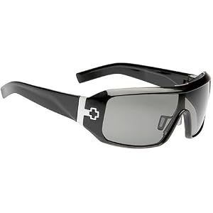 Spy Haymaker Sunglasses - Spy Optic Addict Series Polarized Fashion Eyewear - Color: Black Shiny/Grey, Size: One Size Fits All