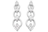 1/2 Carat Diamond 14K White Gold Journey Collection Earrings