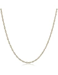 Duragold 14k Solid Gold Perfectina Chain Necklace (1.0mm)