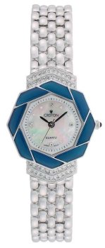 CROTON Women's Formal/Fashion Rhodium Plated Quartz Watch Model CR-207330-SSBL