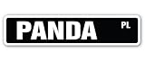 PANDA Street Sign bear teddy bare zoo animals gift