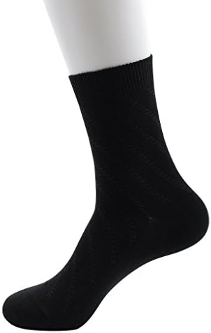 OurSilkRoad Men's Cotton Long Stripe Dress Socks Pack of 8 Colorful