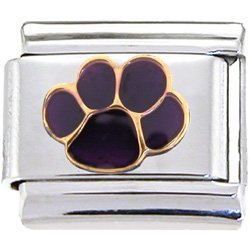 Purple Paw Italian Charm