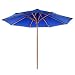 10 Foot Teak Market Umbrella - Forrest Green Canopy - Furniture For Your Patio and Garden!
