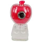5.0 Megapixel Apple Shaped Webcam w/Microphone (Red)