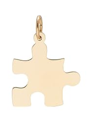 Rembrandt Charms Puzzle Piece Charm, 10K Yellow Gold