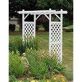 Arbor: Elegance with White Lattice PVC by Dura-Trel