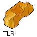 Sandvik Coromant Top Lok Carbide TLR Profiling Insert, H13A Grade, Uncoated, 1 Cutting Edge, TLR-3031R, 0.031" Corner Radius, 3 Insert Seat Size (Pack of 10)