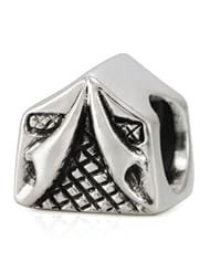 Genuine Ohm Beads (TM) Product. 925 Sterling Silver Lets Go Camping! Bead Charm. 100% Satisfaction Guaranteed.