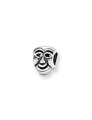 Comedy Mask Charm in Silver for 3mm Charm Bracelets