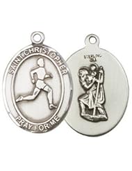 St. Christopher Track & Field Large Sterling Silver Medal