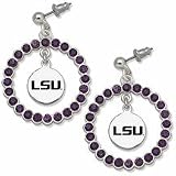 Louisiana State (LSU) Tigers Spirit Crystal Logo Wreath Earrings
