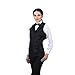 Women's Black Full Back Tuxedo Vest with Black Lapel