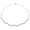 14 Karat White Gold 16 Inch Wave Omega Necklace