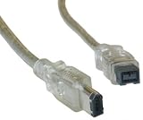 IEEE-1394, 9P / 6P, Firewire Cable, Clear, 15 ft