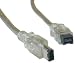 IEEE-1394, 9P / 6P, Firewire Cable, Clear, 15 ft