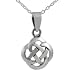 Sterling Silver Celtic Weaved Clover Pendant with 18 inch Cable Chain