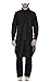 Black Cotton Blended Pathani Kurta And Pyjama For Men By Royal Kurta RS.1254.00