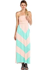 Chevron Print Zig Zag Rayon/Spandex Maxi Dress 