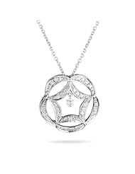 1/3 (0.30-0.35) Cts Diamond Dangle Pendant in 18K White Gold