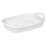 (Deals: Order in the next 11 hours) The cheapest Cornigware French White III Oblong Casserole with Sleeve, 3-Quart