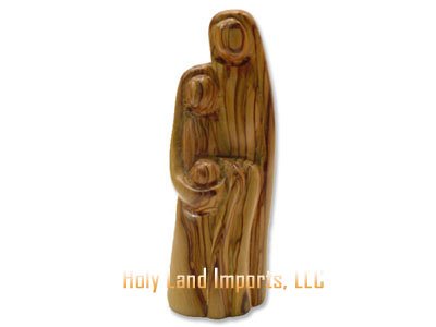 Olive Wood Love & Peace Family TM Sculpture. under The Kitchen Store