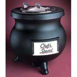 Tomlinson Industries 1006845 Black Soup Kettle - Frontier 8 Quart Capa
