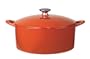 Mario Batali 6-Quart Italian Enamel-on-Cast-Iron Essentials Pot, Persimmon