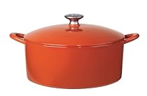 Mario Batali 6-Quart Italian Enamel-on-Cast-Iron Essentials Pot, Persimmon