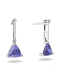 Genuine Tanzanite 14kt White Gold Earrings
