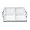 Lexington 4-Square Porcelain Serving Platter with Caddy