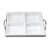 Lexington 4-Square Porcelain Serving Platter with Caddy
