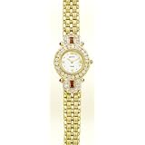Geneve Womens Watch 14K Solid Gold Ladies Diamond Watch