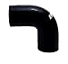 HPS HTSEC90-050-BLK Silicone High Temperature 4-ply Reinforced 90 degree Elbow Coupler Hose, 100 PSI Maximum Pressure, 4