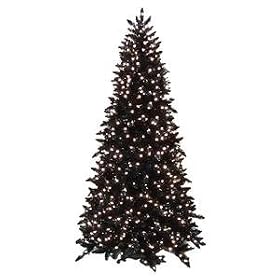Vickerman 14268 - 9' x 58" Black Ashley Spruce Slim 900 Clear Lights Christmas Tree (K863081)