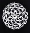 White Hair Net Crocheted Hair Bun Cover- LARGE