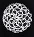 White Hair Net Crocheted Hair Bun Cover- LARGE