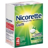 Nicorette Coated Gum 4mg, 100 pieces (Fresh Mint)