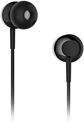 Bdigital High Performance Earphones with Inline Universal Microphone Suitable for All iPhones Samsung Mobiles Tablets MP3 Players and More - Black