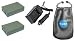 ValuePack (2 Count): Digital Replacement Battery PLUS Mini Battery Travel Charger for Specific Digital Camera and Camcorder Models / Compatible with Samsung SLB-1437, SLB1437, SBP-1103, SBP1103, CR-V3, DigiMax: V3, V4 , V5 , V6 , V40 , V50 , V70, V4000 Charges with Intelligent Charge Technology - Includes Car Adapter, TWO Batteries and ONE Leatherette Camera / Lens Accessories Pouch