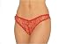 Crotchless Lace Panty with Gold Locket. One Size in Black, White, Jade or Red.