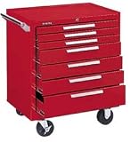 ROLLER CABINET 7DRW RED - Interlocking Drawer Roller Cabinet, Kennedy - Model 93001-878 - Each