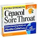 Cepacol Extra Strength Sore Throat Lozenges, Citrus   18 Each