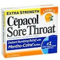 Cepacol Extra Strength Sore Throat Lozenges, Citrus - 18 Each